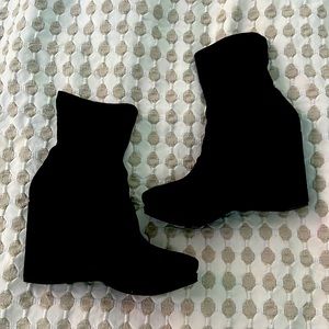 ROBERT CLERGERIE SUEDE SOCK BOOTS